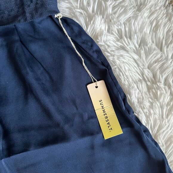 Summersalt Shorts Belted New Pockets Blue Lightweight Womens Size 18 - Picture 5 of 6